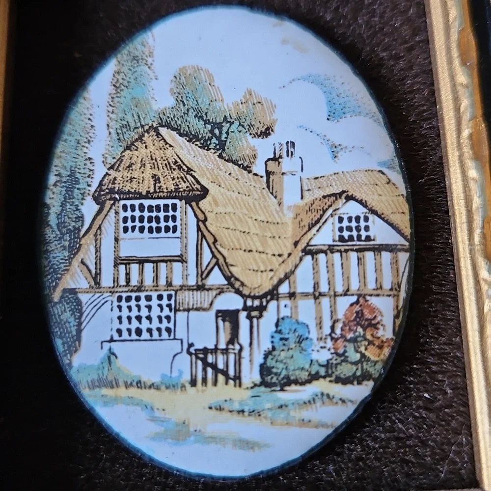 Vintage Enamel On Copper House By PG Cooper England Minature